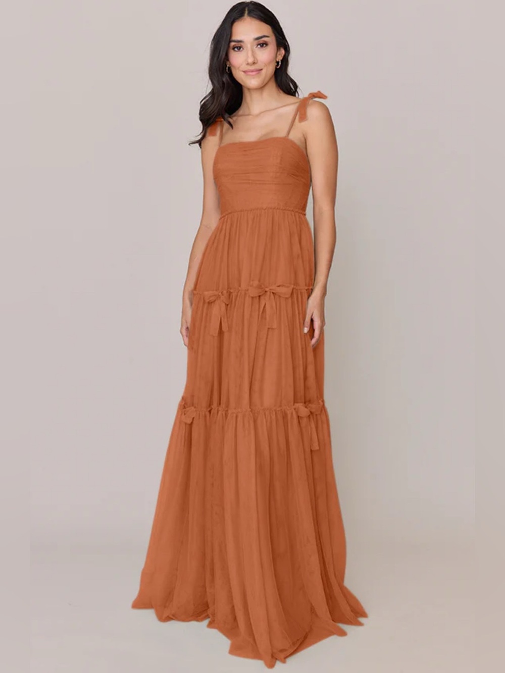 revelry Eloise Tulle Dress color rust size 12